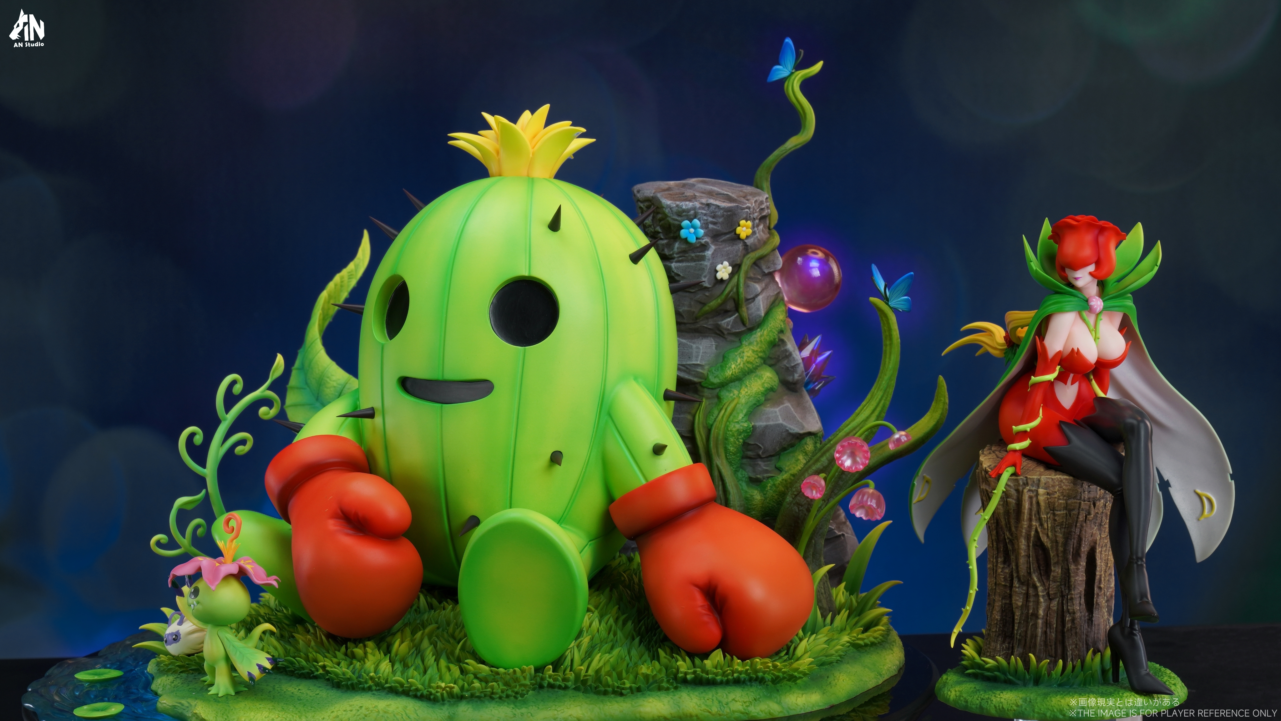 AN Studio - Digimon Pure Ecology Splicing Series Rosemon & Togemon & Mimi Tachikawa Statue(GK)