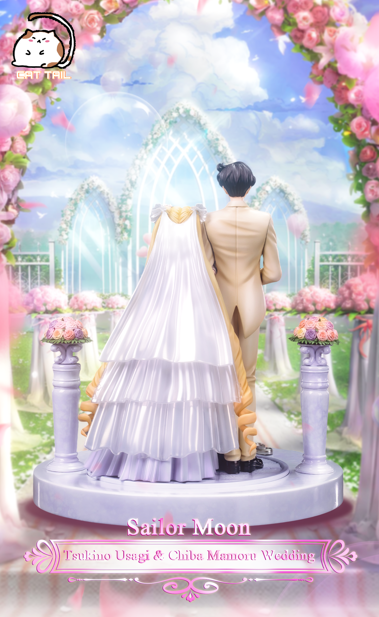 CAT TAIL Studio - Sailor Moon Wedding Couple Series Tsukino Usagi & Mamoru Chiba's Wedding Statue(GK)
