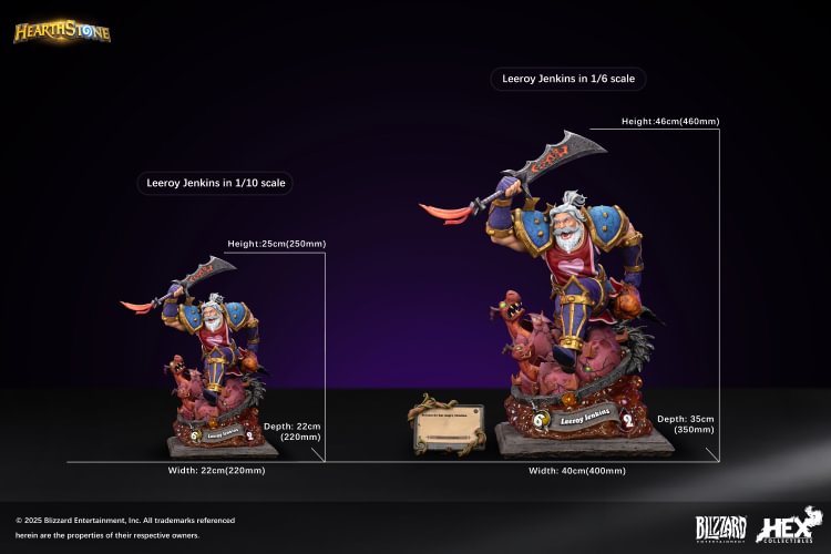 HEX Collectibles Studio & BLIZZARD ENTERTAINMENT - Hearthstone Leeroy Jenkins 1/6 *& 1/10 Statue (Licensed)-Statue Master