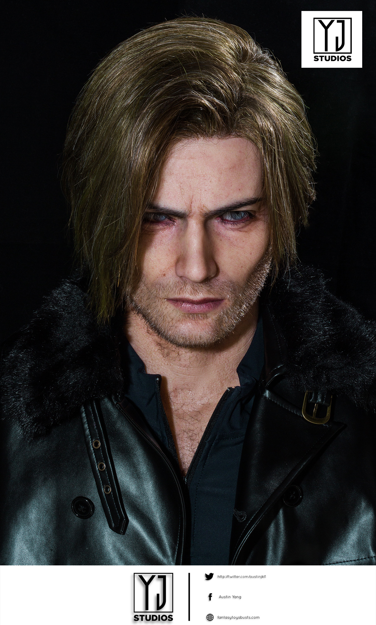 YJStudios Resident Evil 9 Requiem 1:1 Bust of Leon Scott Kennedy