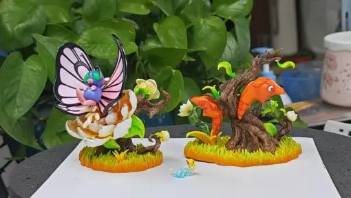 Game Master Studio - Caterpie Evolution Set Pokemon Statue 