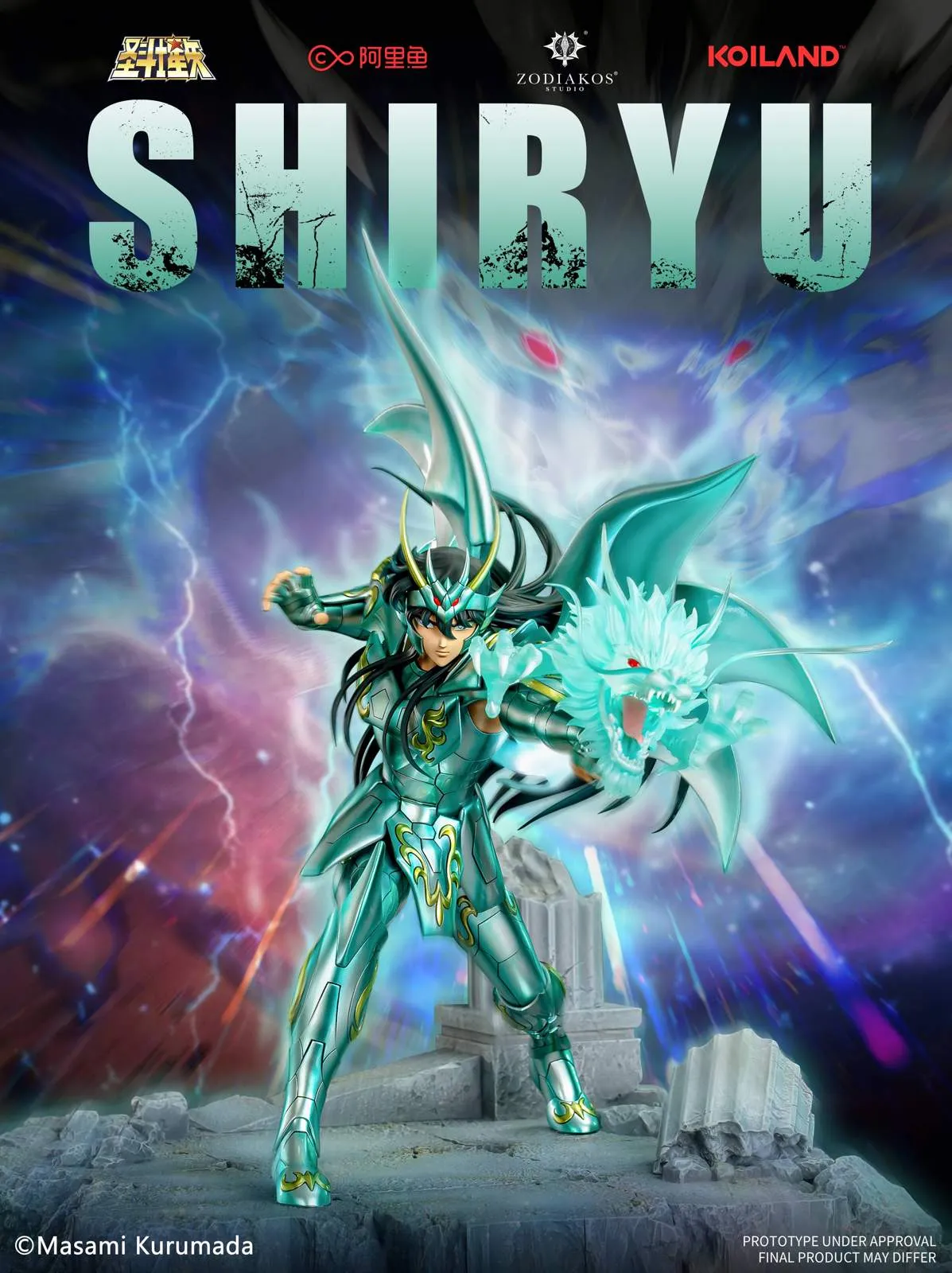 Zodiakos Studio - Saint Seiya Official  - Dragon Shiryu with LED 1/6 Scale Statue (GK)