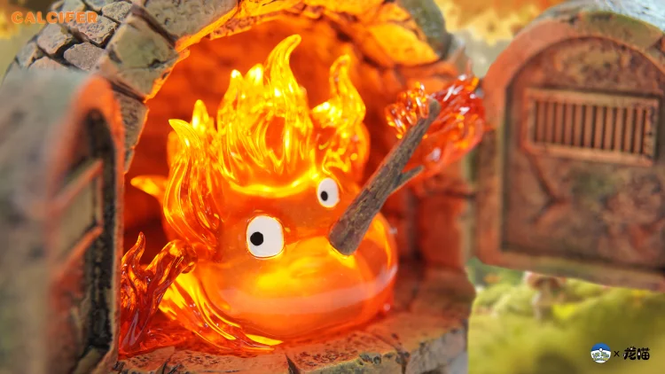 Hit Face Studio - Howl's Moving Castle Hayao Miyazaki Fortune Series #2 Calcifer in the Fireplace Statue(GK0