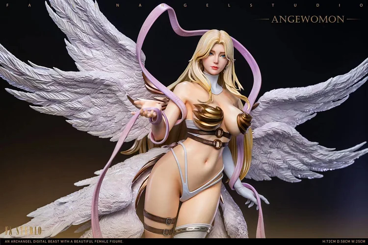 PRE-ORDER Fallen Angel Studio - Digimon - Angewomon & Lady Devimon - 1/4 Scale Resin Statue(GK) (Adult 18+)