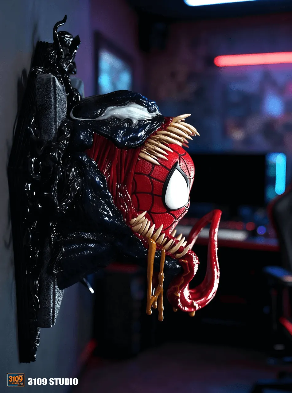 3109 Studio - Spider-Man Venom Wall-Mounted Dual Scale Spider-Man Statue 