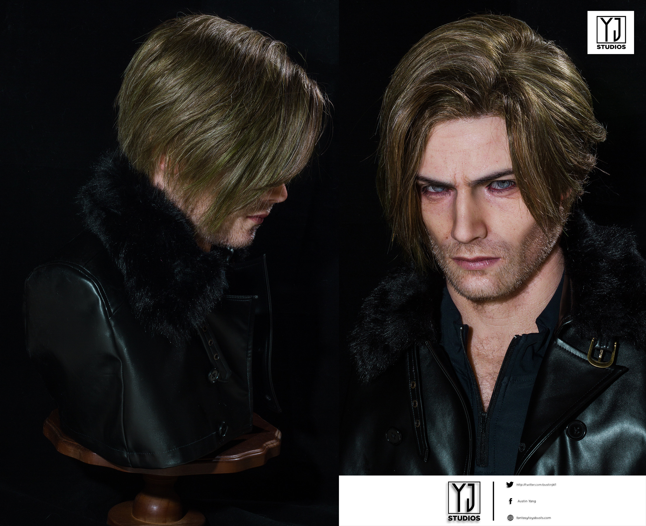 YJStudios Resident Evil 9 Requiem 1:1 Bust of Leon Scott Kennedy