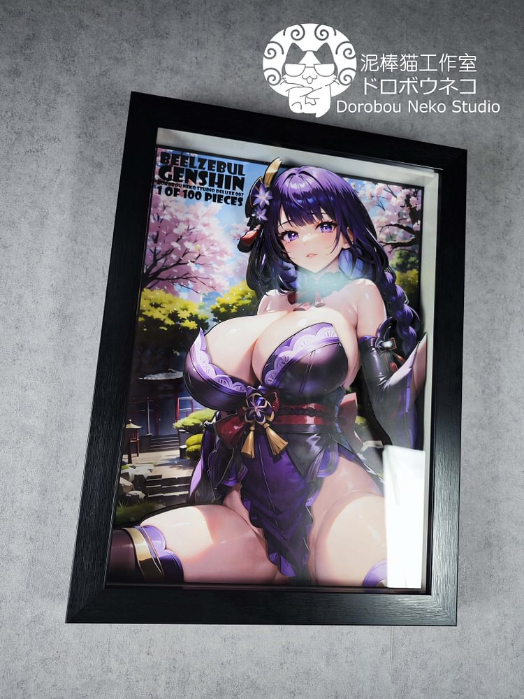 IN-STOCK Dorobou Neko Studio - Genshin Impact - DSDX-008 Raiden Shogun 3D Decorative Painting Scene (Adult 18+)-Statue Master