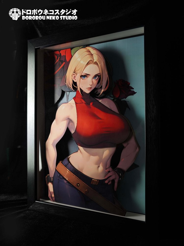 Dorobou Neko Studio -The King Of Fighters DSMG-084 Decorative Painting of Blue Mary Scene (Adult 18+)-Statue Master