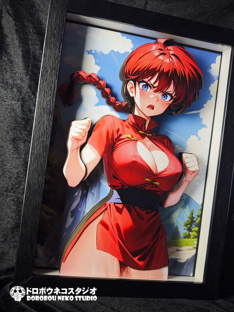 Dorobou Neko Studio – Ranma - DSMG-101 Ranma Saotome 3D Decorative Painting 1/2 Statue(GK) (Adult 18+)-Statue Master