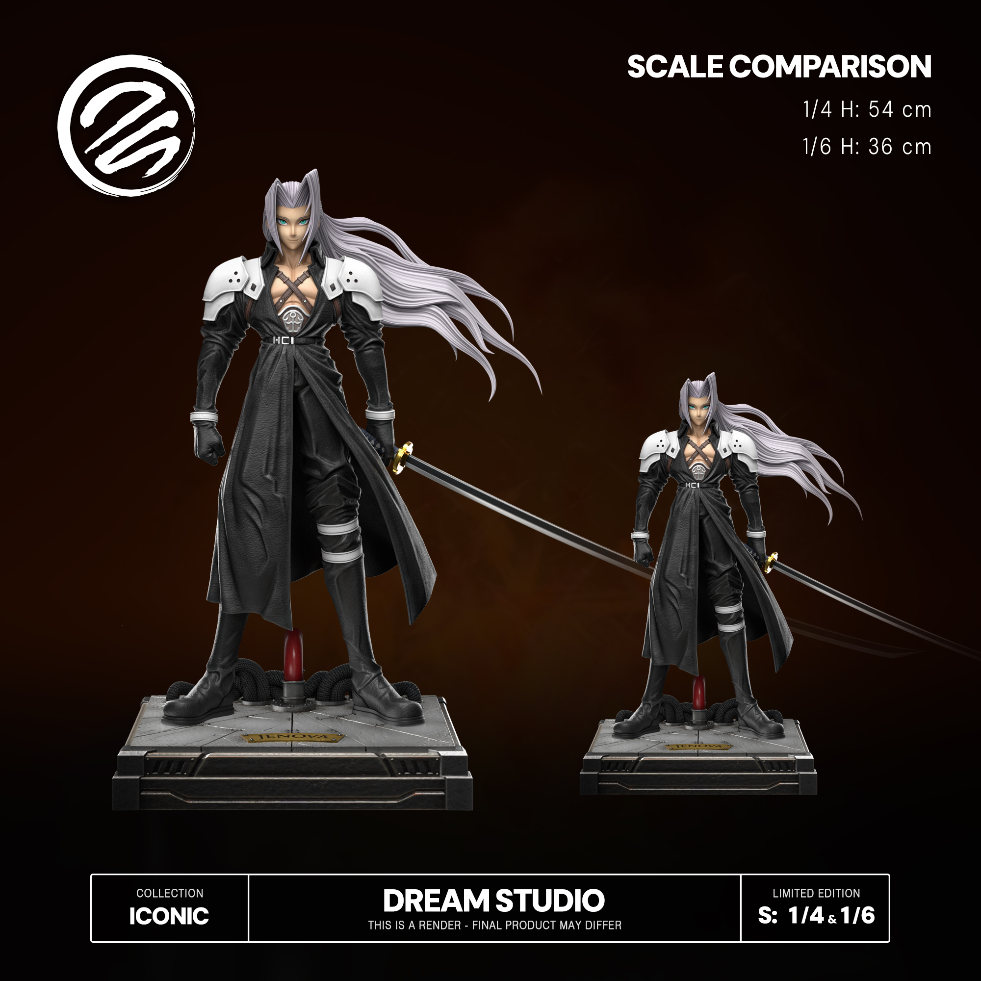 Dream Studio - OG Sephiroth FFVII Final Fantasy Statue 