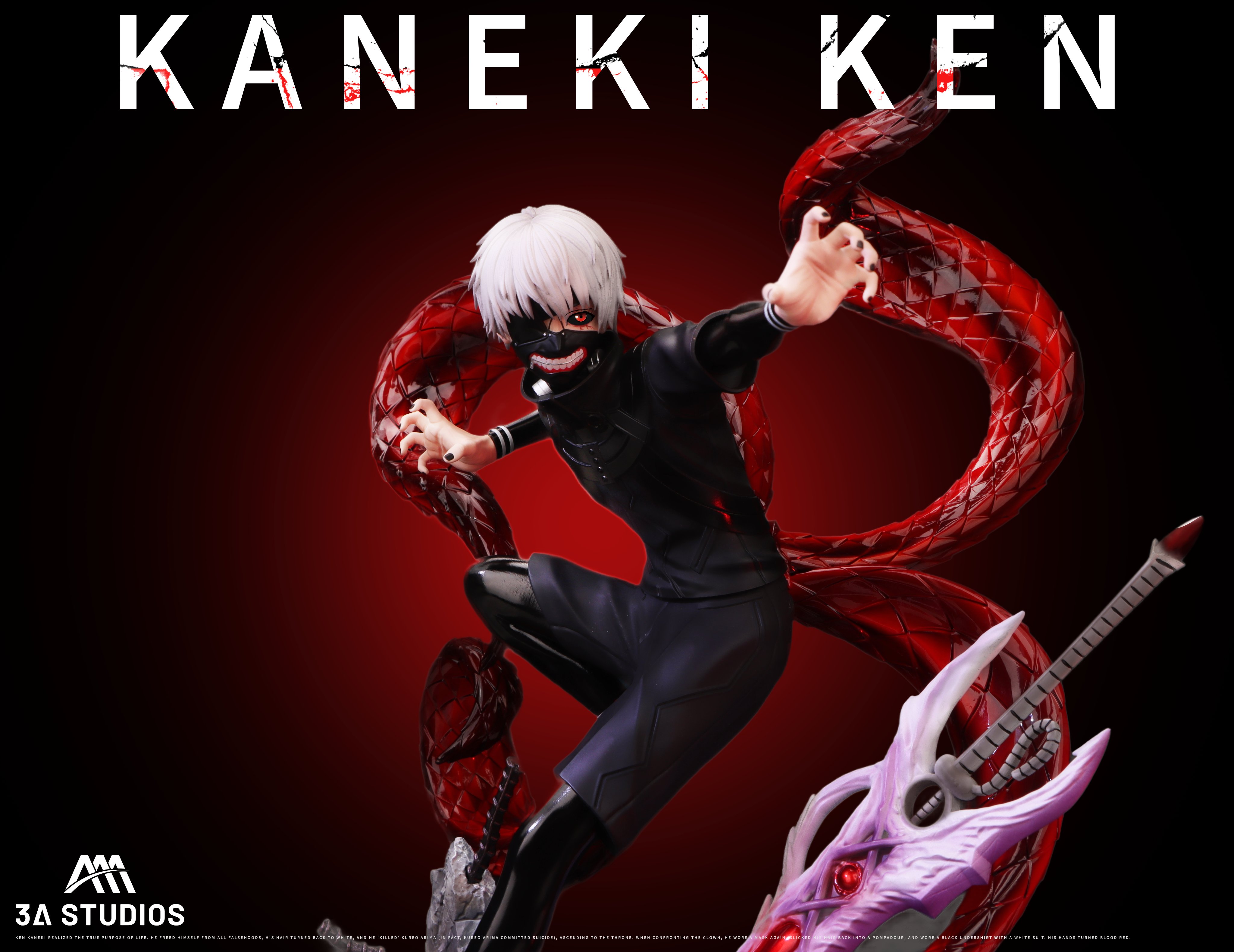 3A Studio - Ken Kaneki in Black 2.0 Tokyo Ghoul Statue