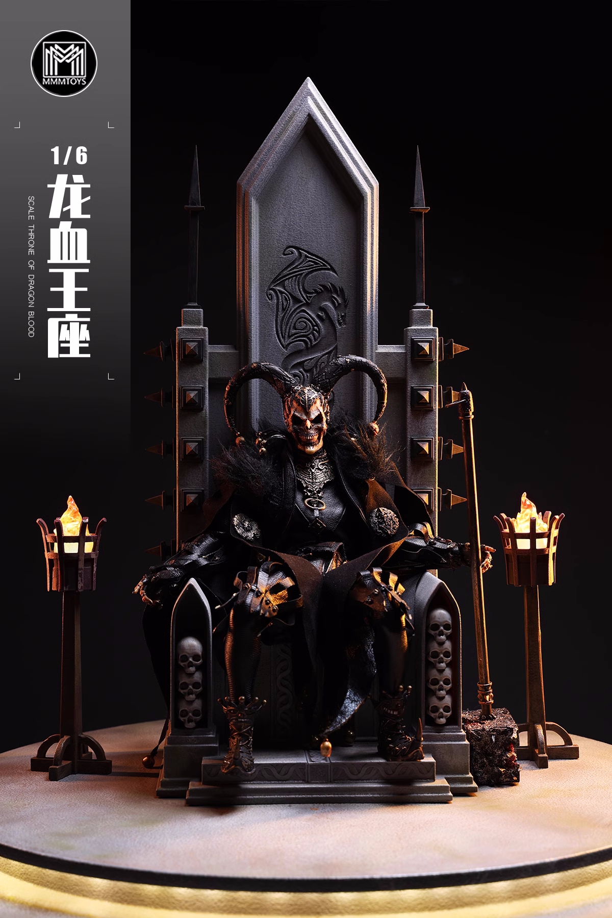 In-stock MMMTOYS Studio1/6 Dragon Blood Throne M2414 Scene Base, Compatible with 12-inch Action Figures