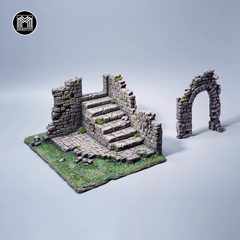 MMMToys 1/12 Medieval Ruins Scene 1.0 Figure Base diorama model shooting prop ornament