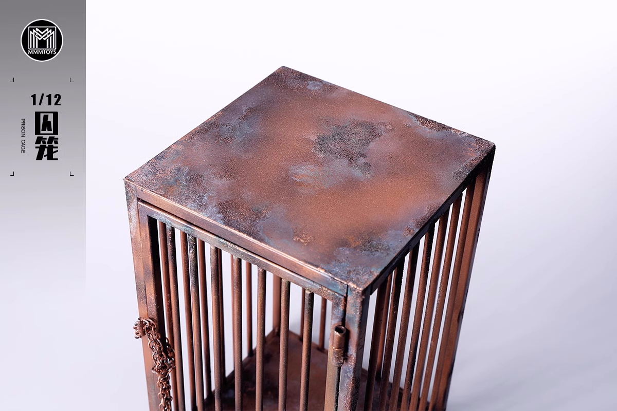 In stock MMMToys 1/12 cage model. Iron parts cage and surrounding figurines can be used for diorama with military action figures-Statue Master