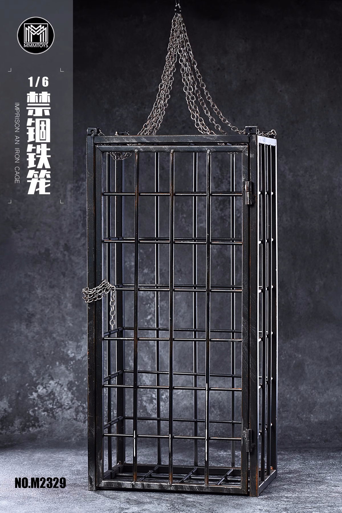 In stock MMMToys 1/6 imprisonment cage made of iron frames which can be used to tie up female soldier figures for detention in a diorama-Statue Master
