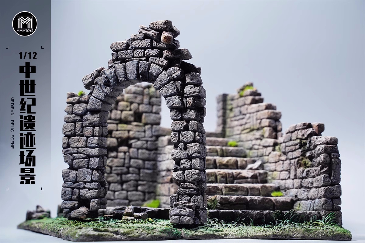 MMMToys 1/12 Medieval Ruins Scene 1.0 Figure Base diorama model shooting prop ornament