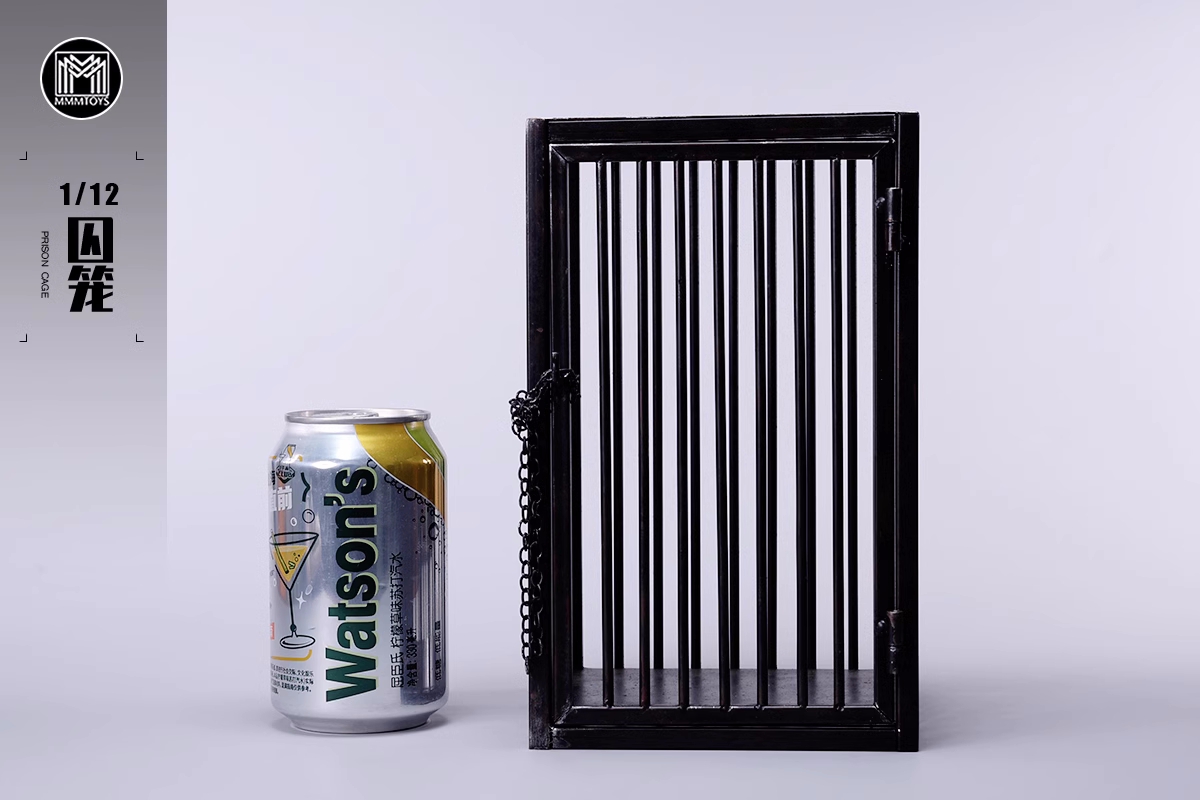 In stock MMMToys 1/12 cage model. Iron parts cage and surrounding figurines can be used for diorama with military action figures-Statue Master