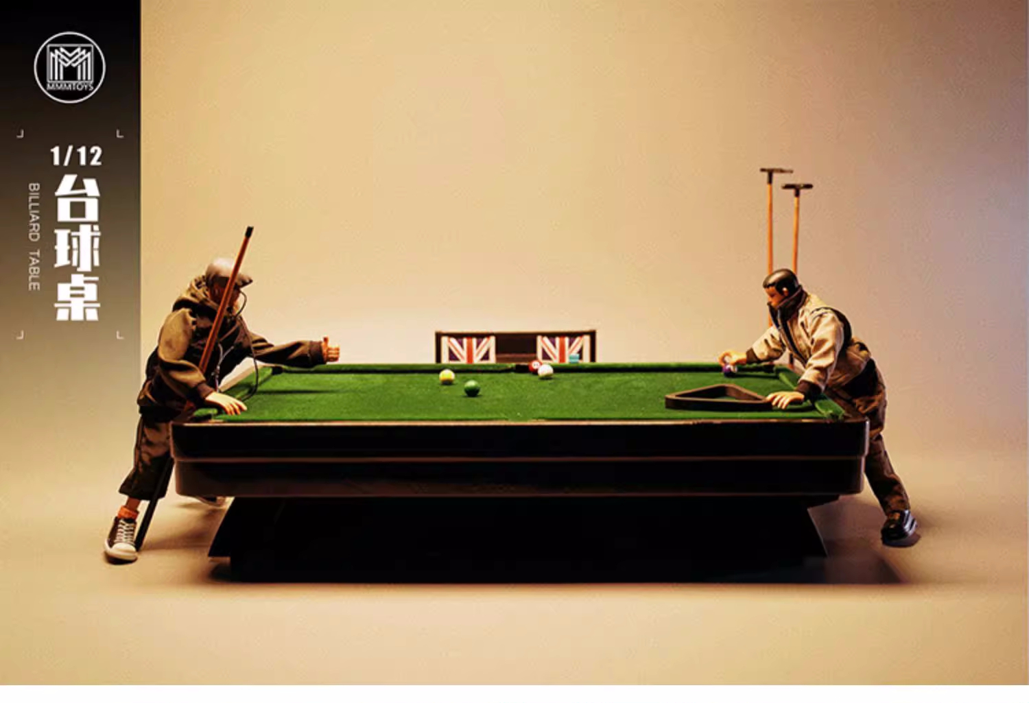 In stock MMMToys 1/12 billiard table scene model simulated creative base modern set can be paired with figures-Statue Master