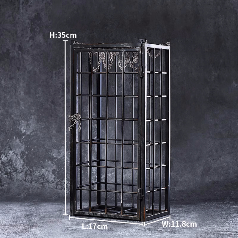 In stock MMMToys 1/6 imprisonment cage made of iron frames which can be used to tie up female soldier figures for detention in a diorama-Statue Master