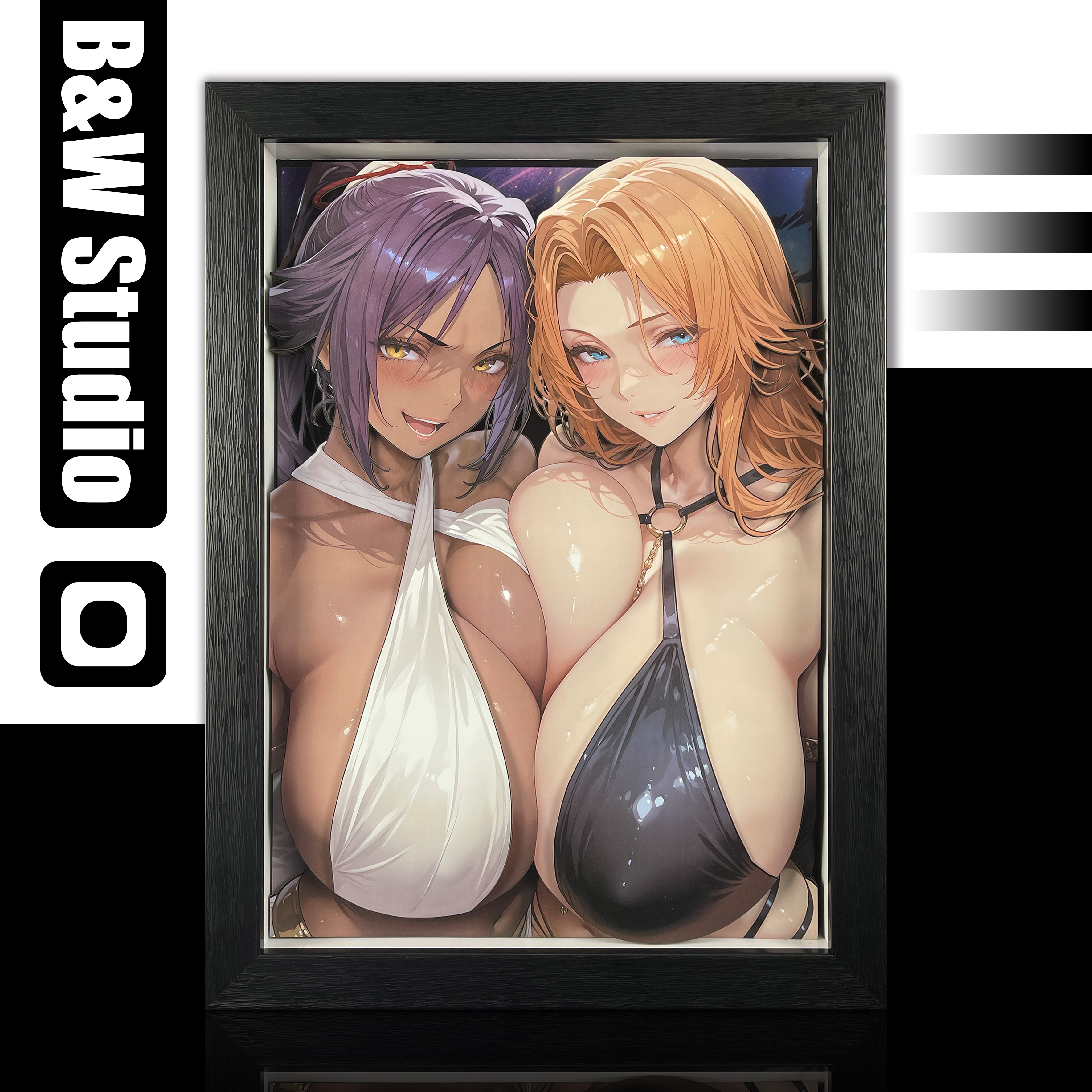 B&W Studio - BLEACH Shihouin Yoruichi & Matsumoto Rangiku 3D Decorative Painting KKMP-009/KKMPSlim-009