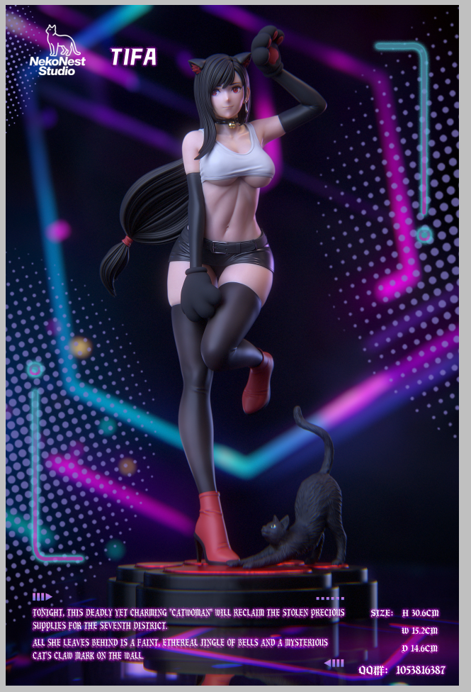 NekoNest Studio - Final Fantasy Tifa Catgirl Statue(GK)