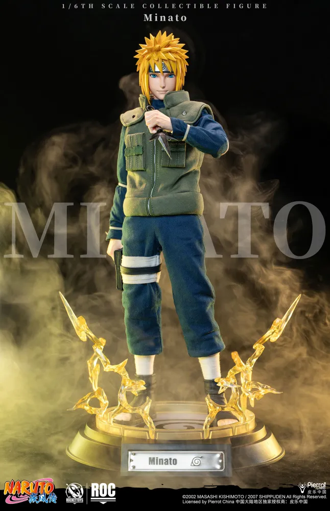 ROCKETTOYS Studio - Naruto Shippuden Minato Namikaze Yellow Flash Ver. Action Figure ROC-016  Licensed