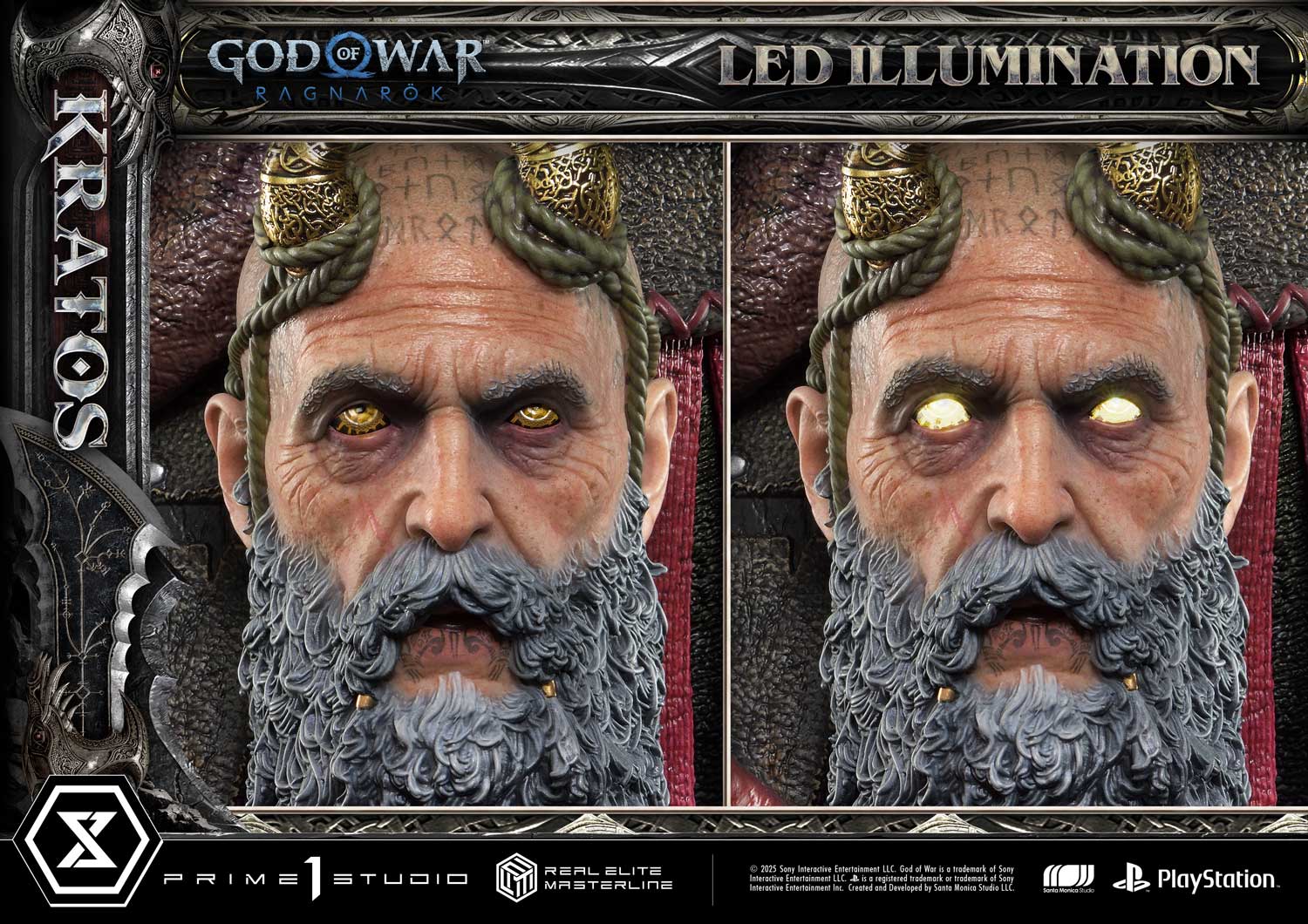 Prime 1 Studio - Real Elite Masterline God of War: Ragnarok Kratos Ultimate Version REMGOW-01 REMGOW-01UT REMGOW-01UTS (Licensed) 1/3 Action Figure-Statue Master