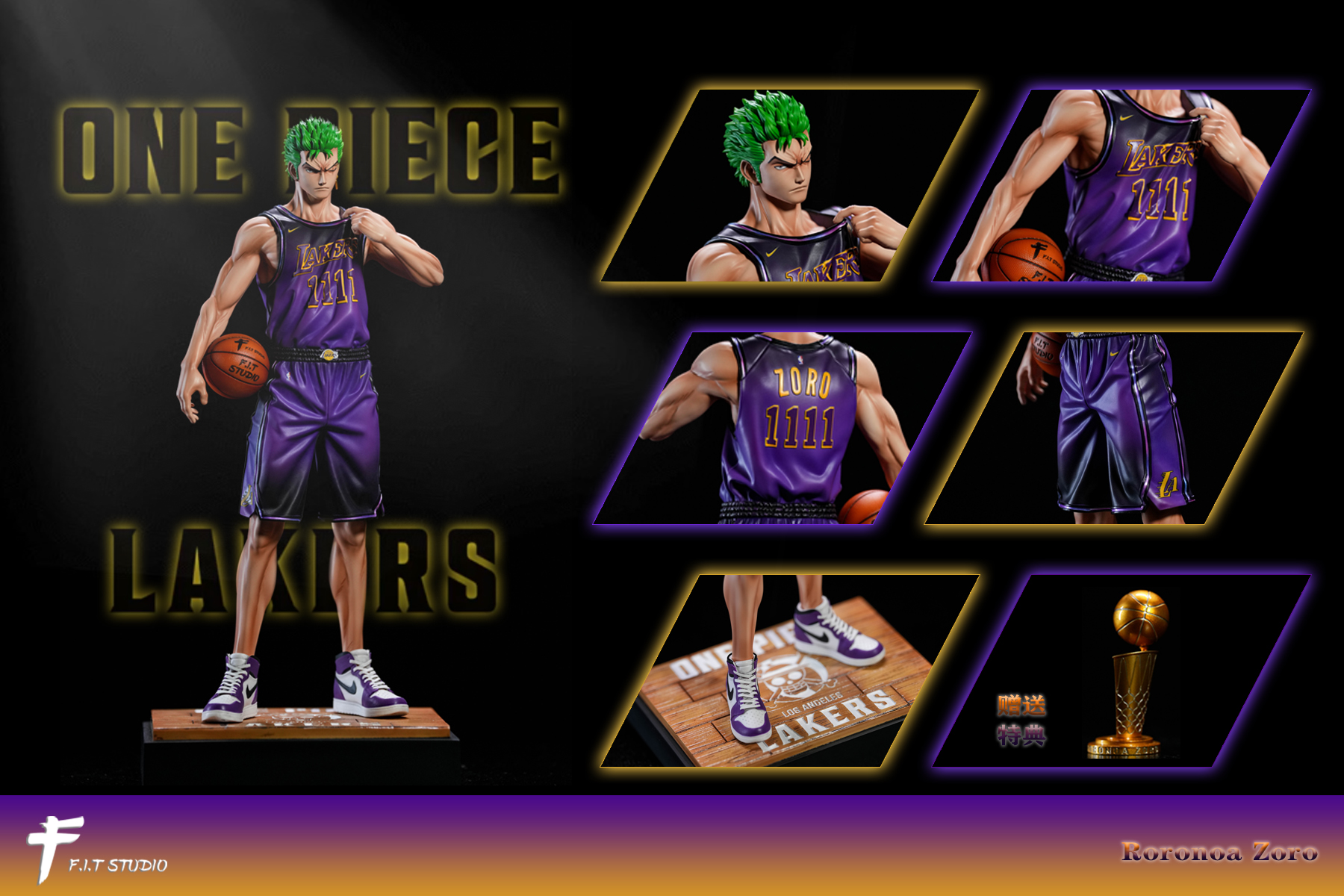 F.I.T Studio - One Piece NBA All Star Series Roronoa Zoro 1/6 & 1/4 Statue(GK)