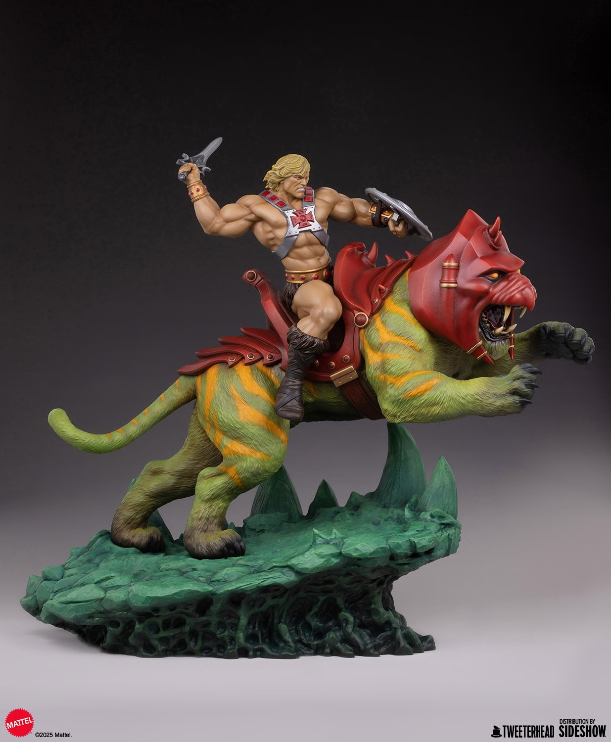 Sideshow x Tweeterhead 76cm the new Masters of the Universe He-ManTM & Battle CatTM Quarter Scale Maquette 9095112