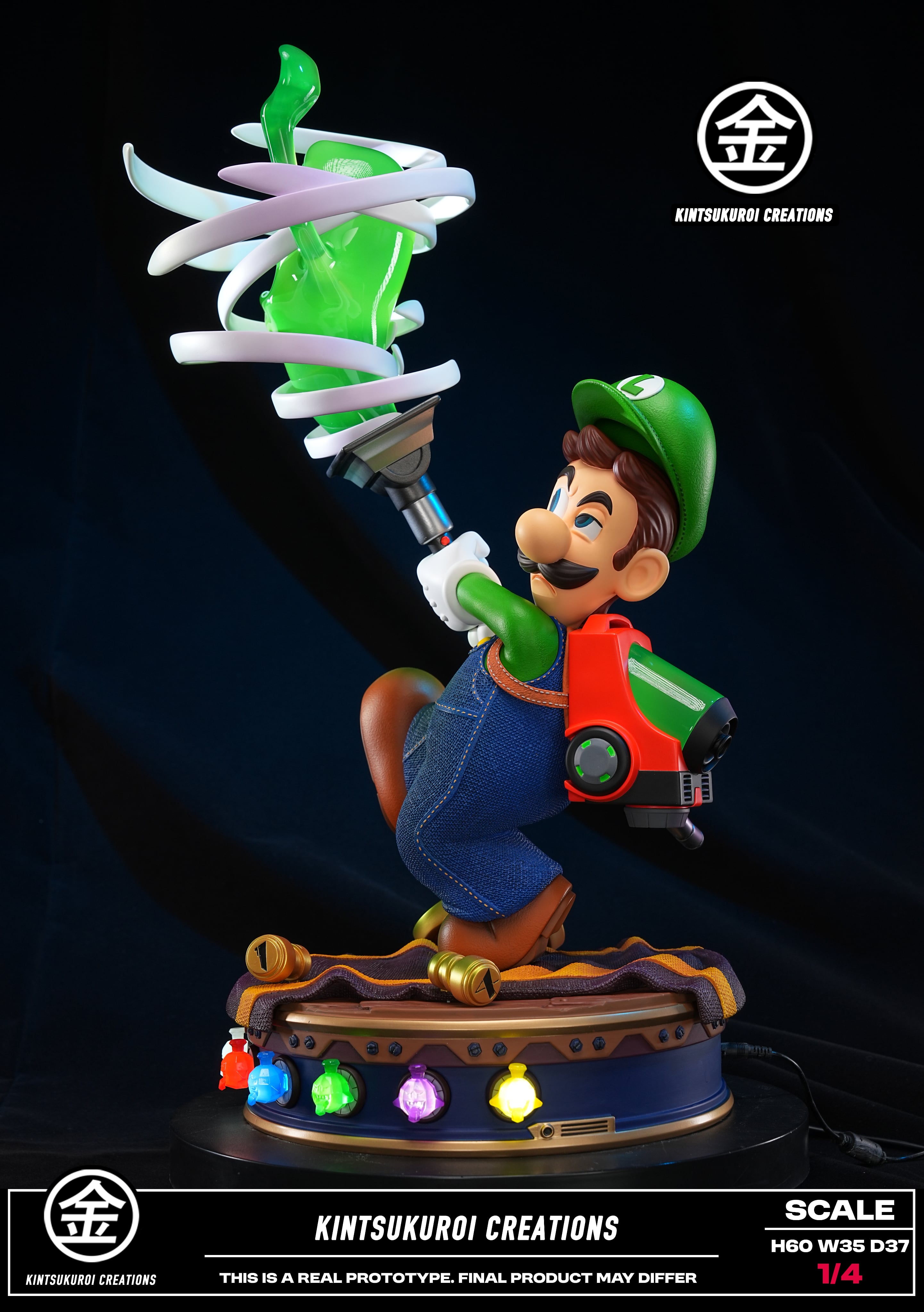 Kintsukuroi Creations Studio - Luigi's Mansion with LED 1/4 Statue(GK)