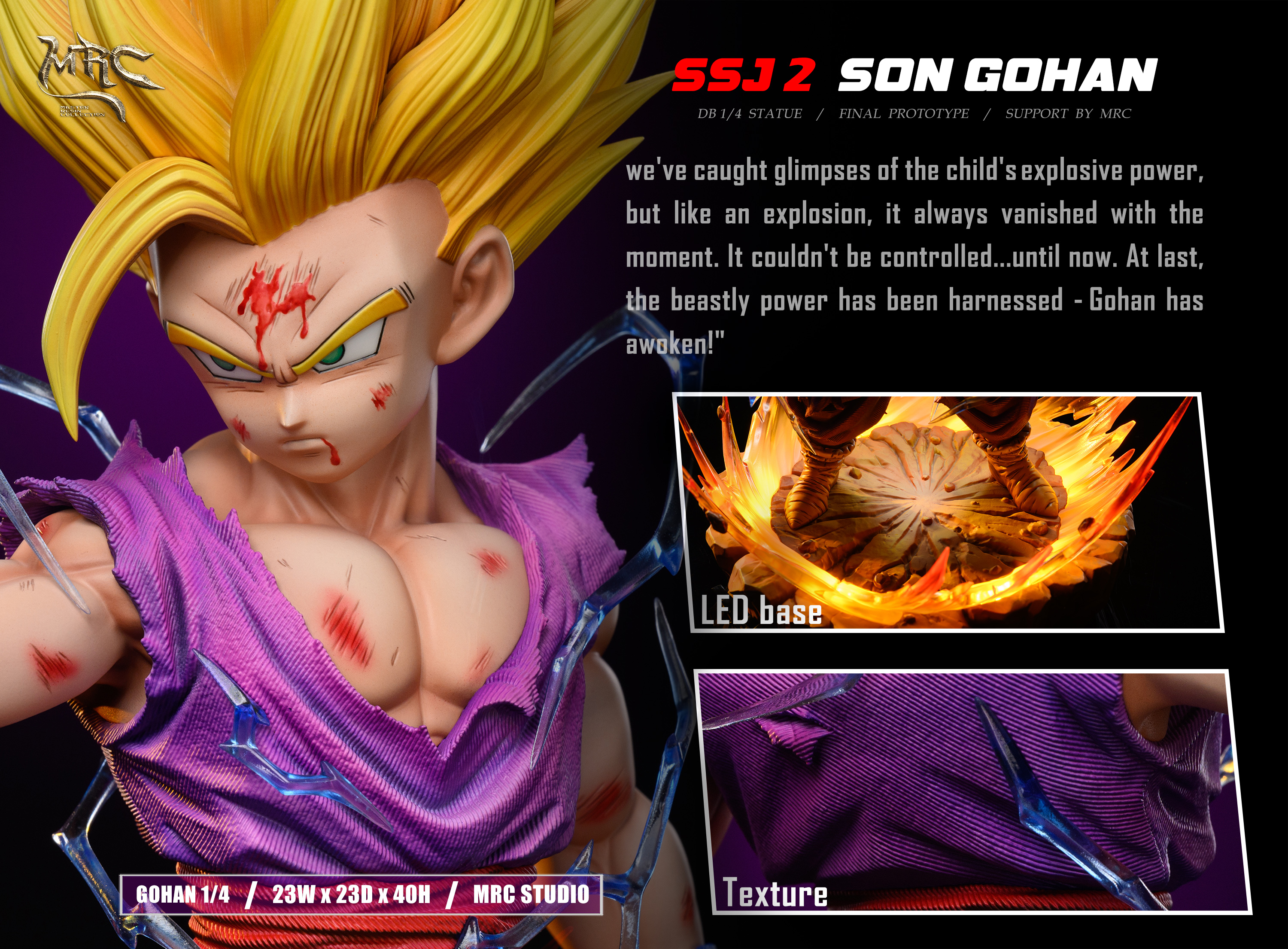 MRC Studio - Dragon Ball Super Saiyan 2 Gohan 1/4 Statue(GK)