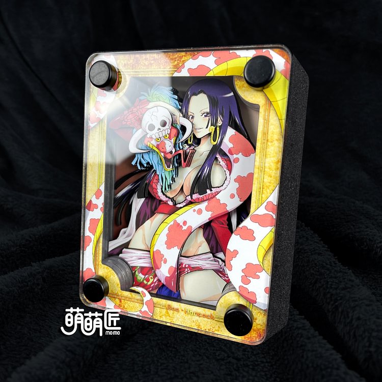 momo Studio - ONE PIECE - Boa Hancock & Salome Card Stand Display Scene Painting