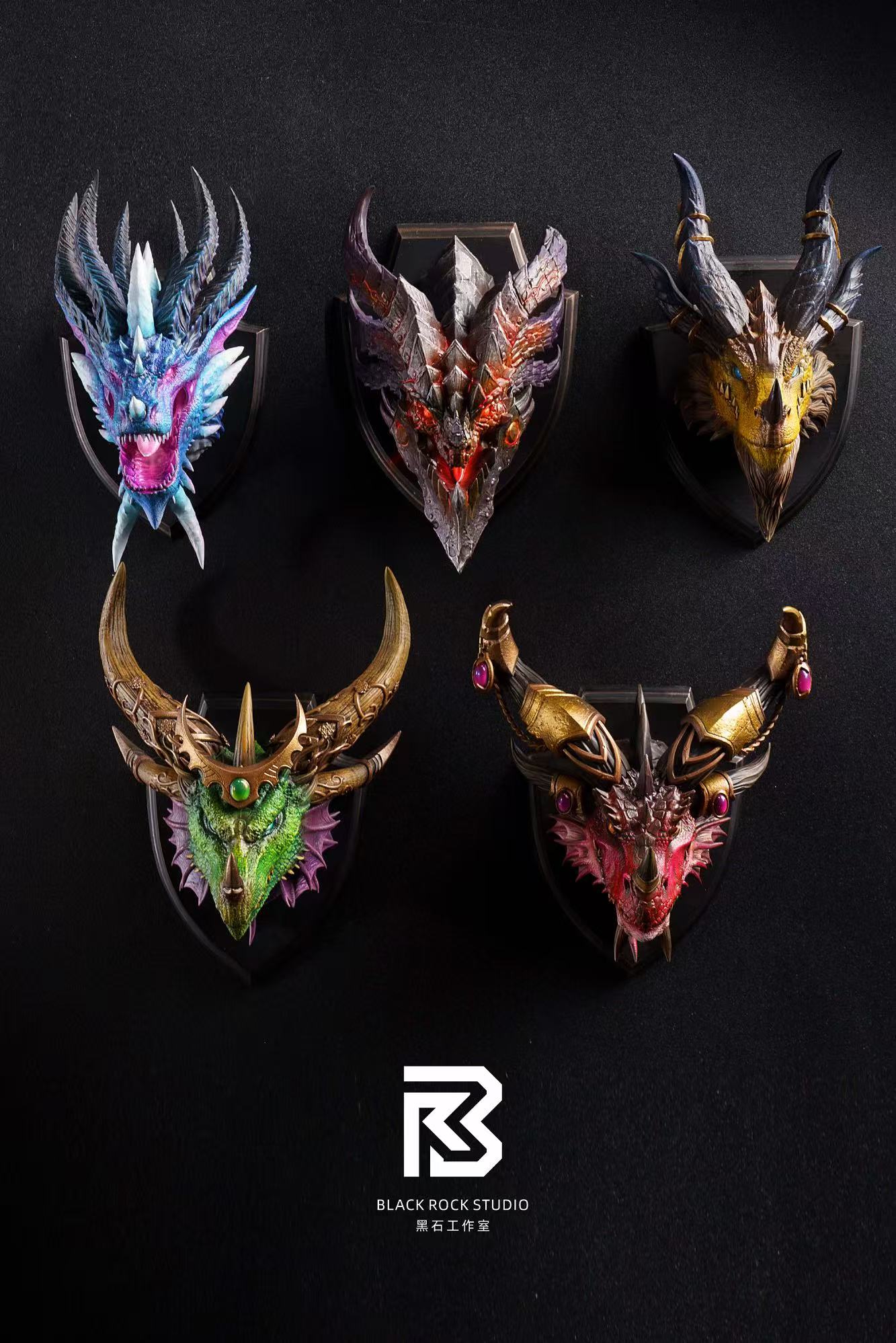 BRS Studio Five Dragon Guardian Fridge Magnet Set Resin Collectible World of Warcraft GK Limited Edition
