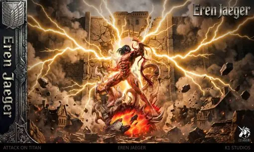K1 Studio - Roaring Eren Jaeger Attack on Titan Statue 