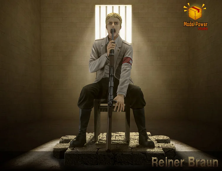 Model Power Studio - Attack on Titan - Reiner Braun swallowing the gun Statue(GK)