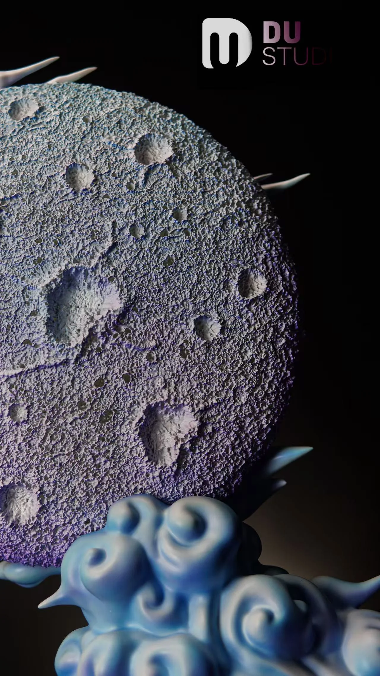 DU Studio - SS4 Moon background with LED Statue 