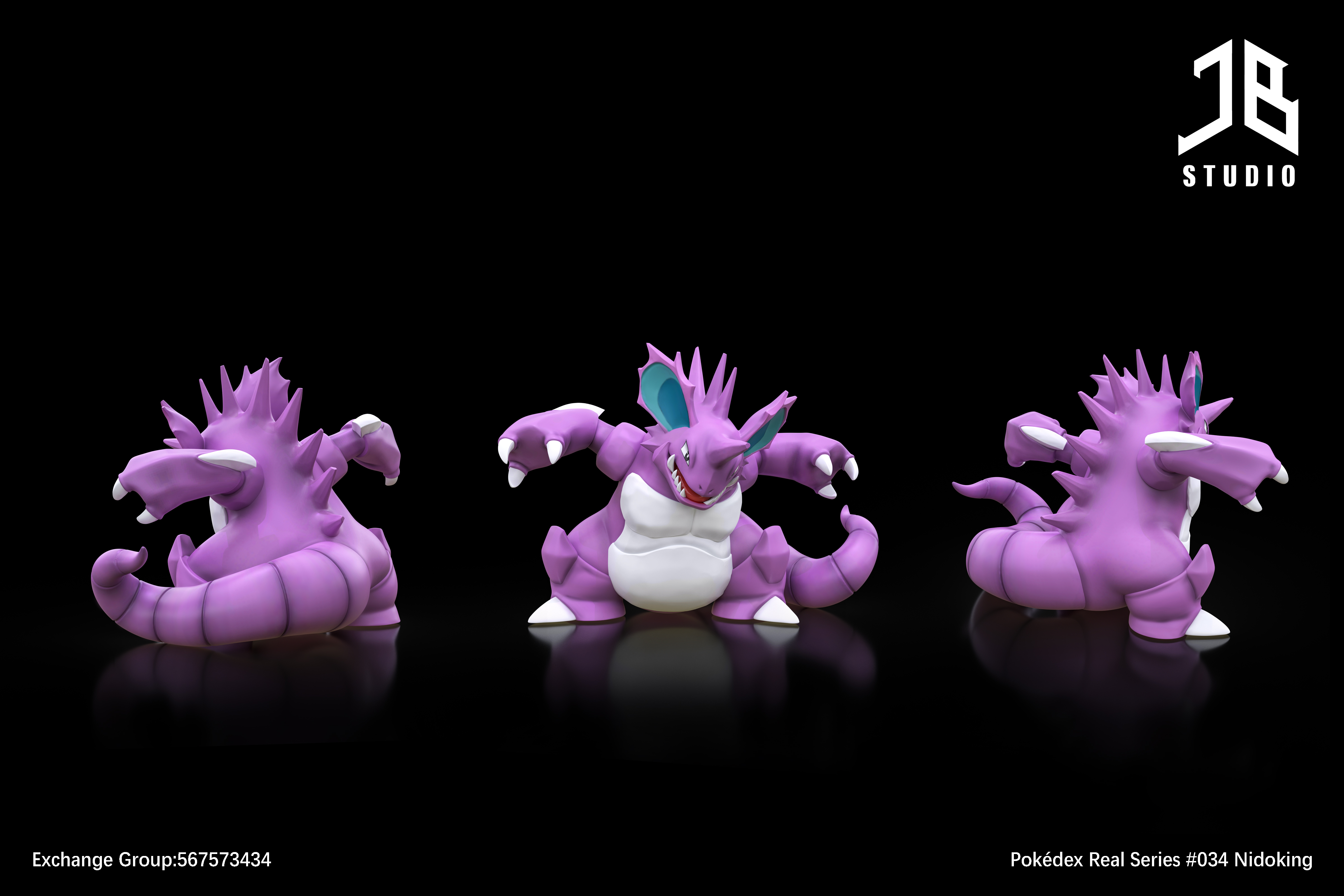 JB Studio - Pokémon Pokédex Real Series #034 Nidoking 1/20 Statue(GK)