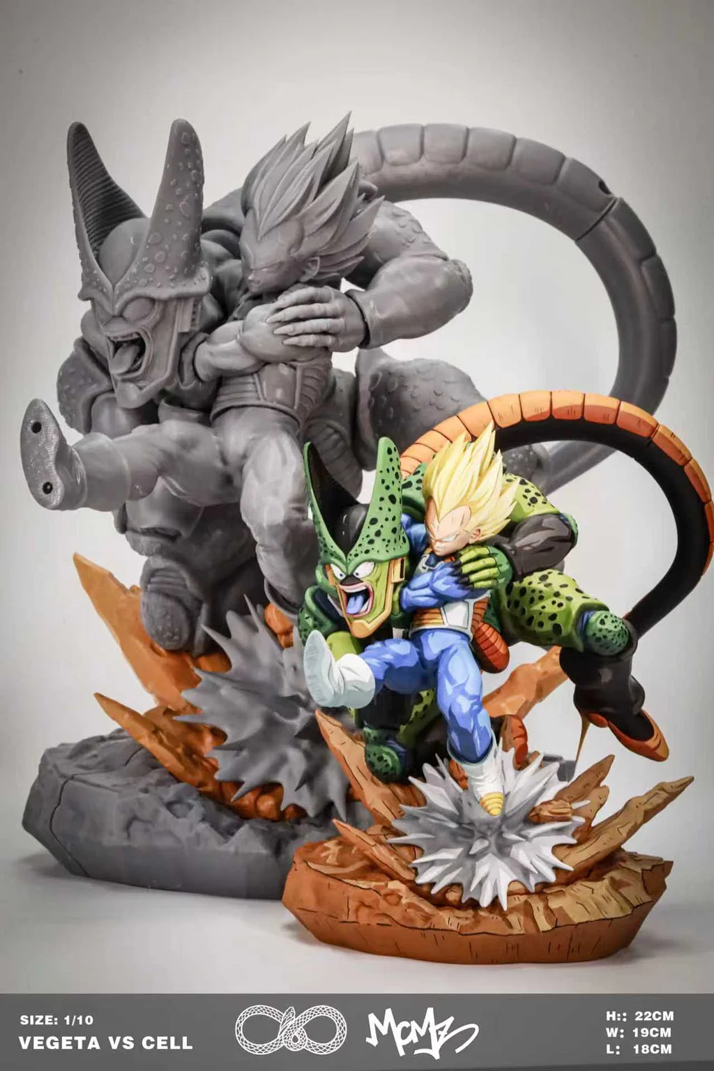 Boundless Blank Studio - Cell VS Vegeta Manga Color Dragon Ball Statue