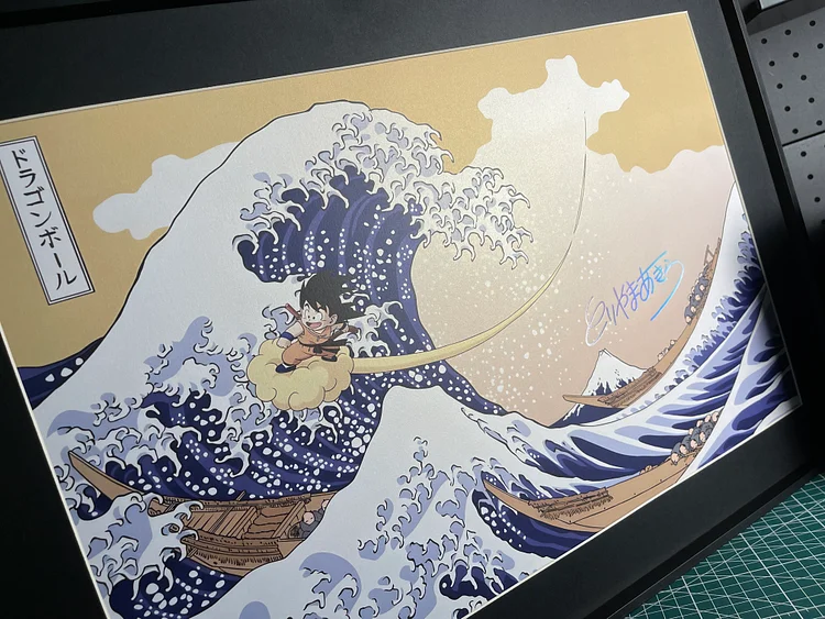 IN-STOCK Drunky Monkey Crew Studio - Dragon Ball - A2 & A3 Size DMP-005 The Great Wave off Kanagawa Decorative Painting Scene