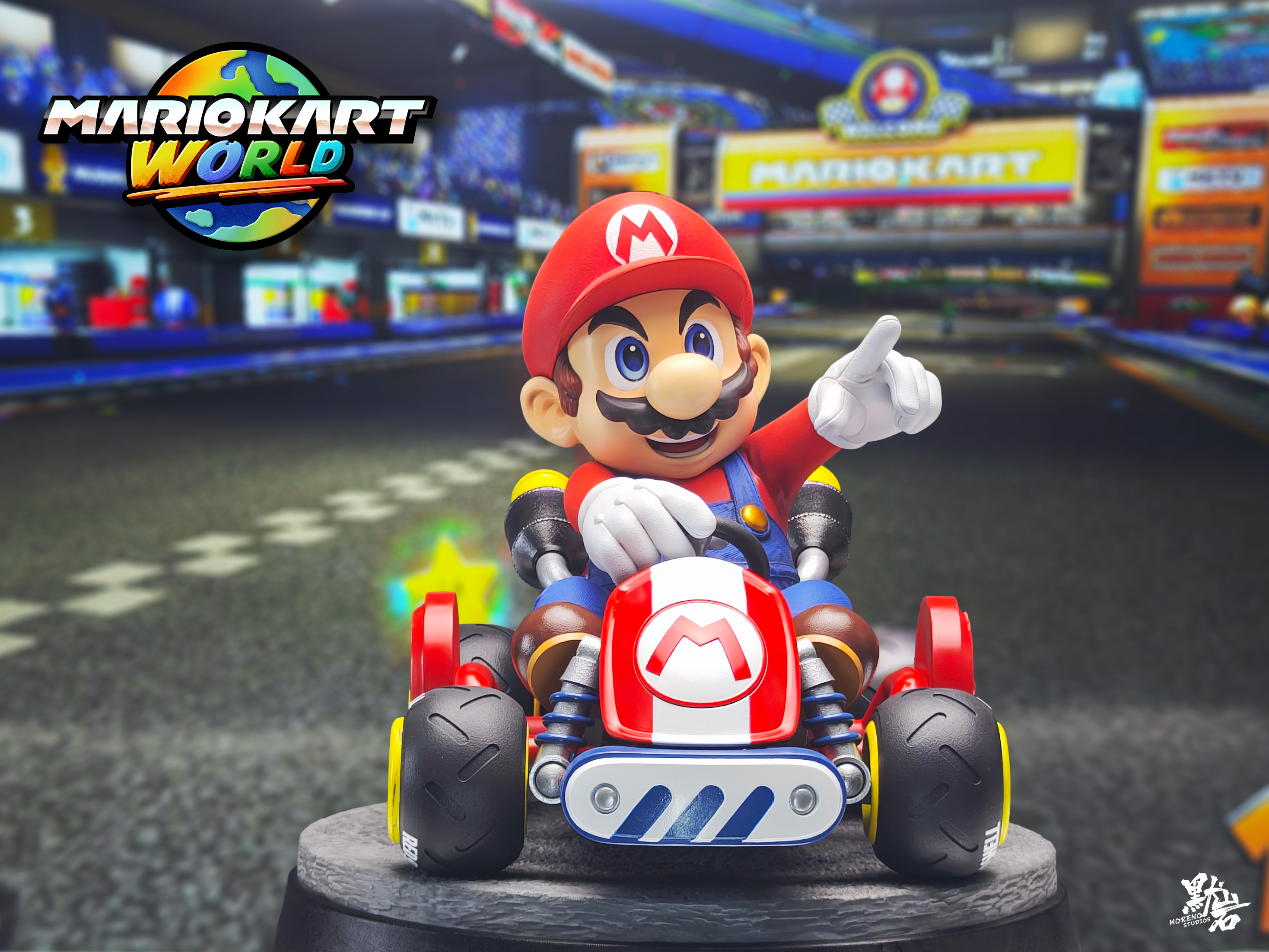 Moreno Studio - Mariokart World with LED  Statue(GK)