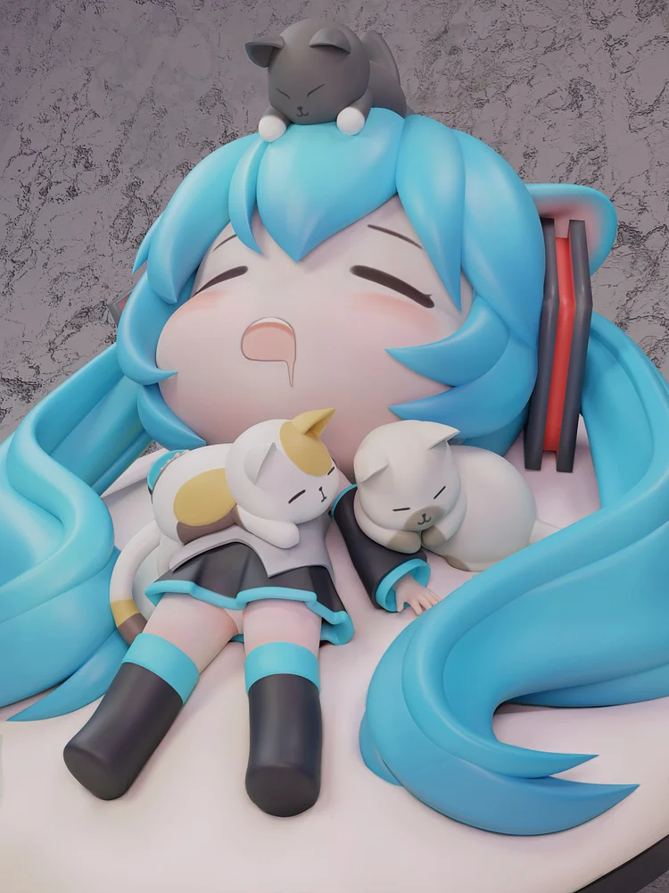 Chao She Studio - Project Sekai Cat Hatsune Miku Statue(GK)-Statue Master