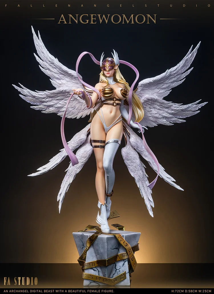 PRE-ORDER Fallen Angel Studio - Digimon - Angewomon & Lady Devimon - 1/4 Scale Resin Statue(GK) (Adult 18+)