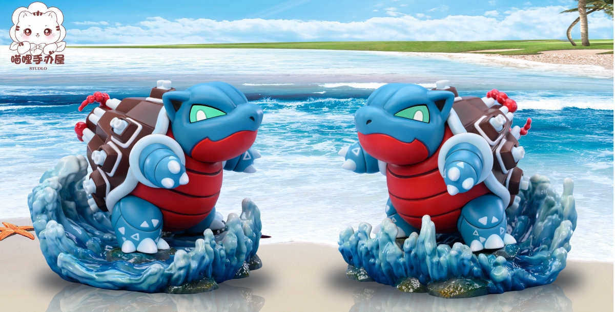 Pre-order Meow Q-version Super Giant Evolution of the First Three House Pokémon: Charizard, Venusaur, and Blastoise GK Statue Model-Statue Master