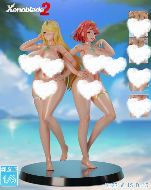 SC Studio - Xenoblade Pyra & Mythra Swimsuit 1/6 Statue(GK) (Adult 18+)