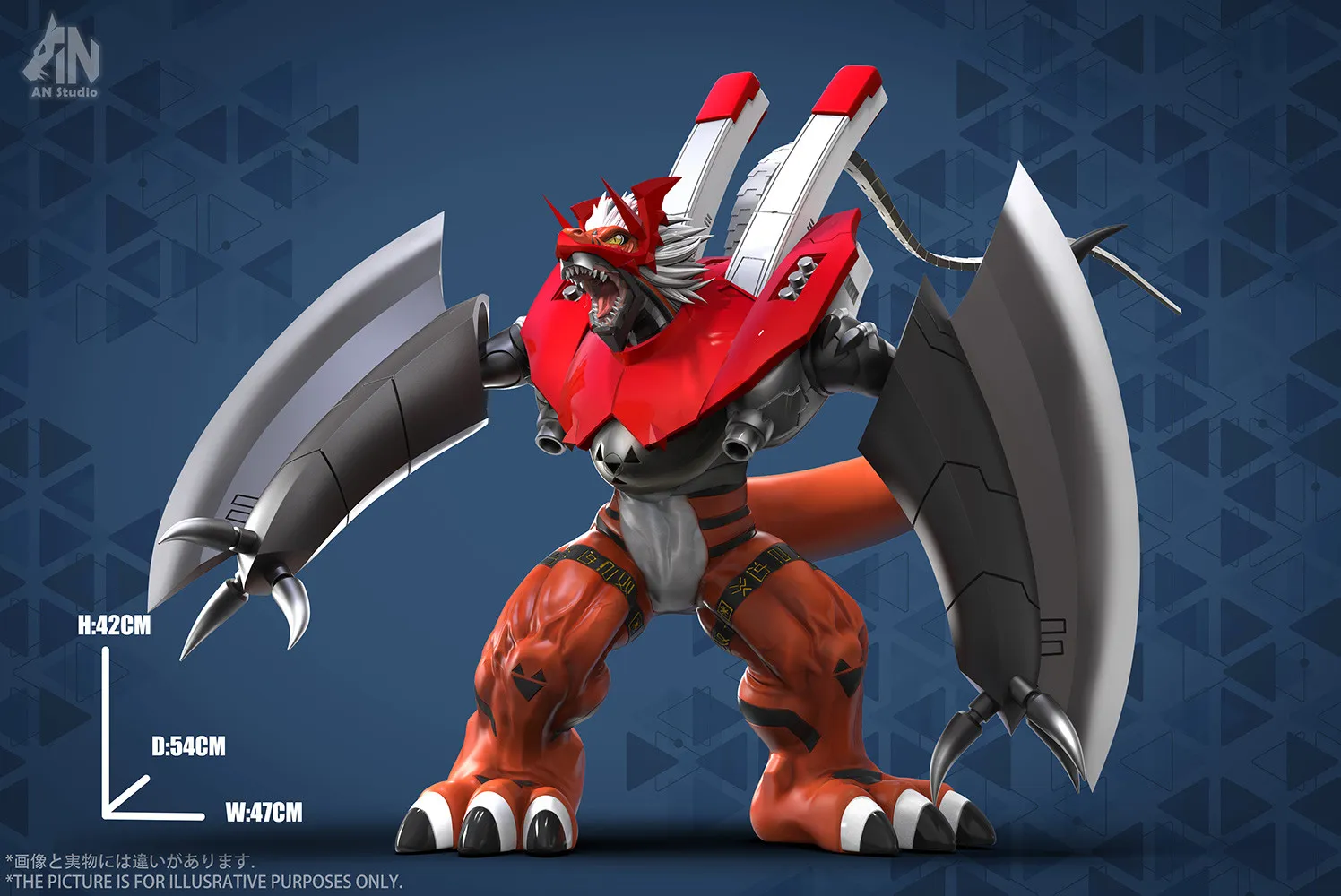 An Studio -Megalo Growmon Digimon Statue