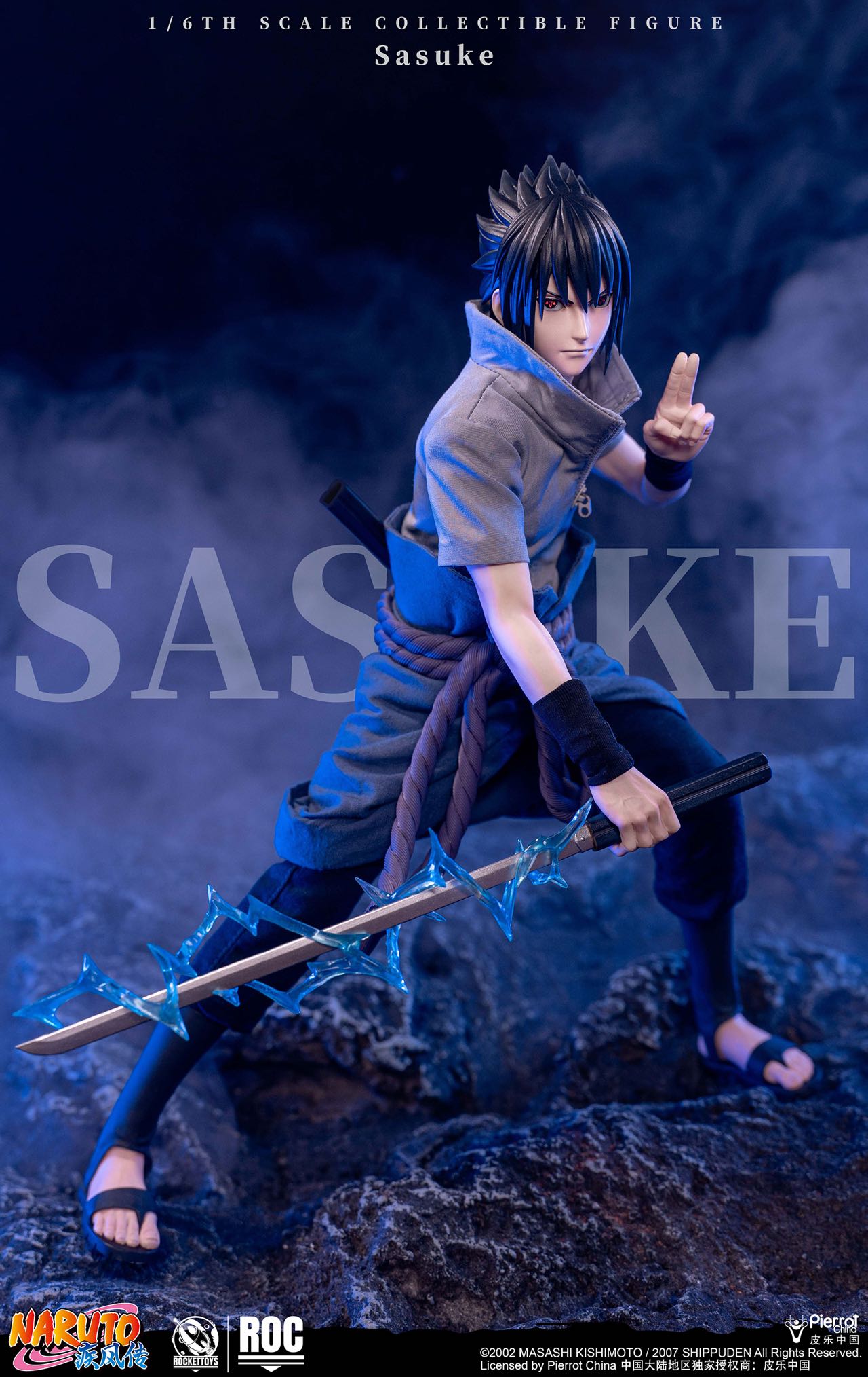 ROCKETTOYS Studio Naruto Shippuden Sasuke Uchiha 1/6 Scale Action Figure ROC-017 ROC-018 (Licensed)
