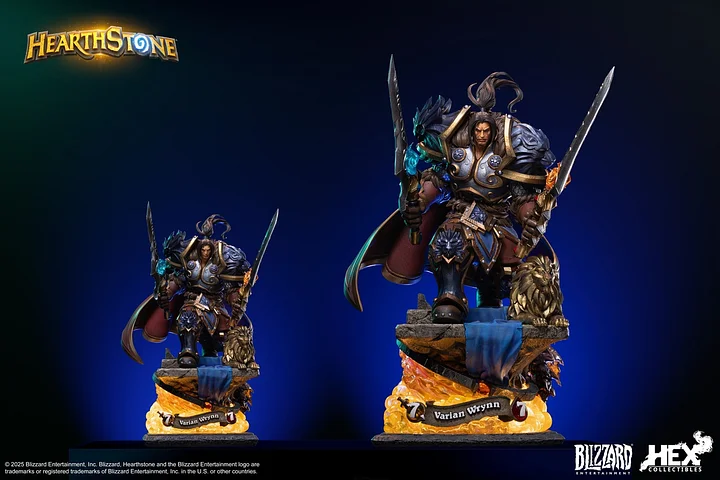 HEX Collectibles X Blizzard Entertainment - Hearthstone: Varian Wrynn Statue HEXHS17 HEXHS18 Licensed
