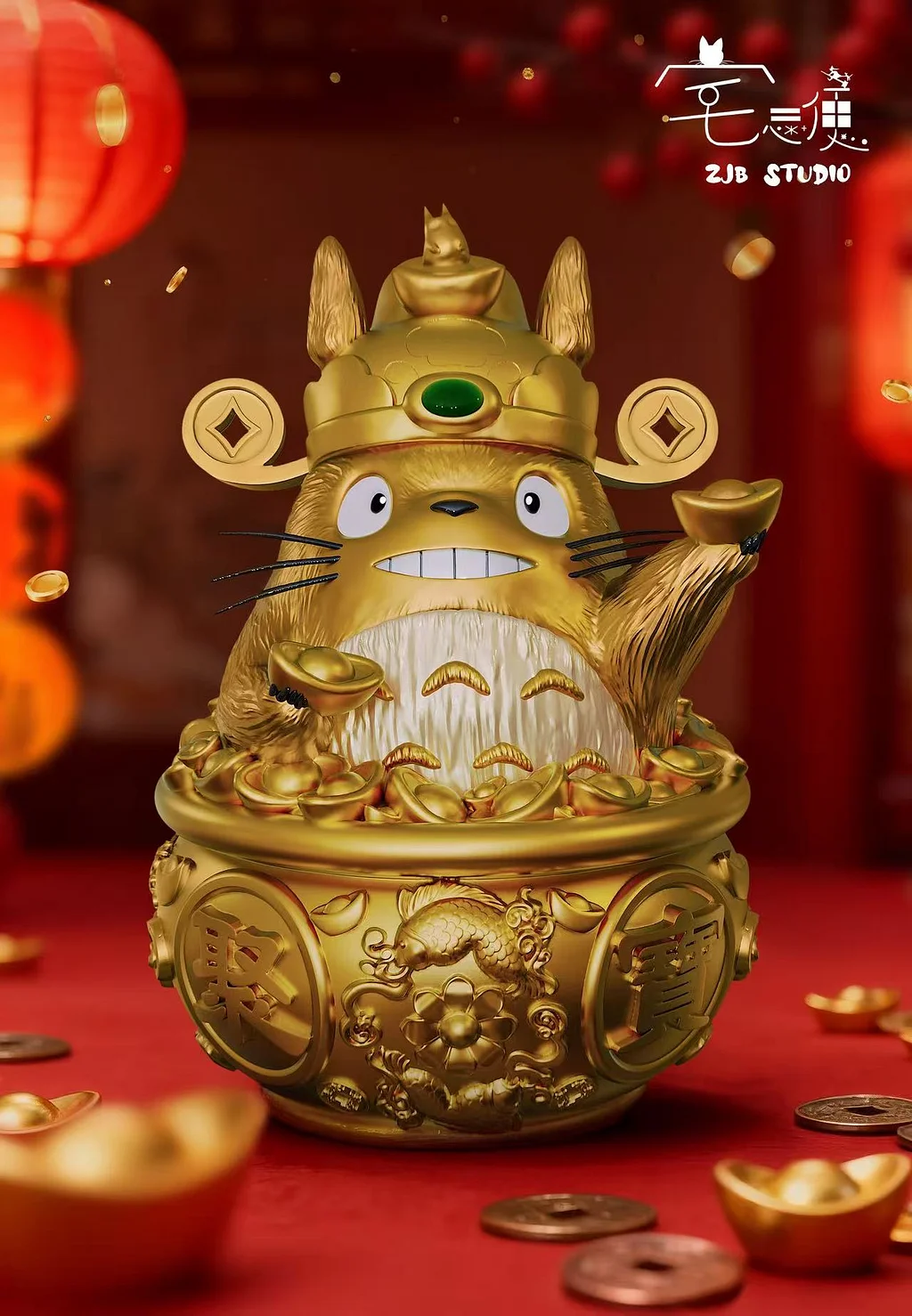 ZJB Studio - Treasure Bowl Totoro Statue 