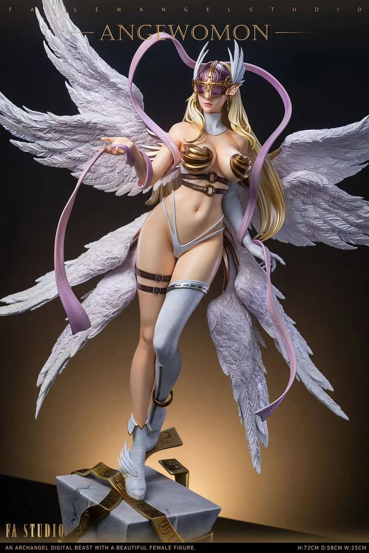 PRE-ORDER Fallen Angel Studio - Digimon - Angewomon & Lady Devimon - 1/4 Scale Resin Statue(GK) (Adult 18+)