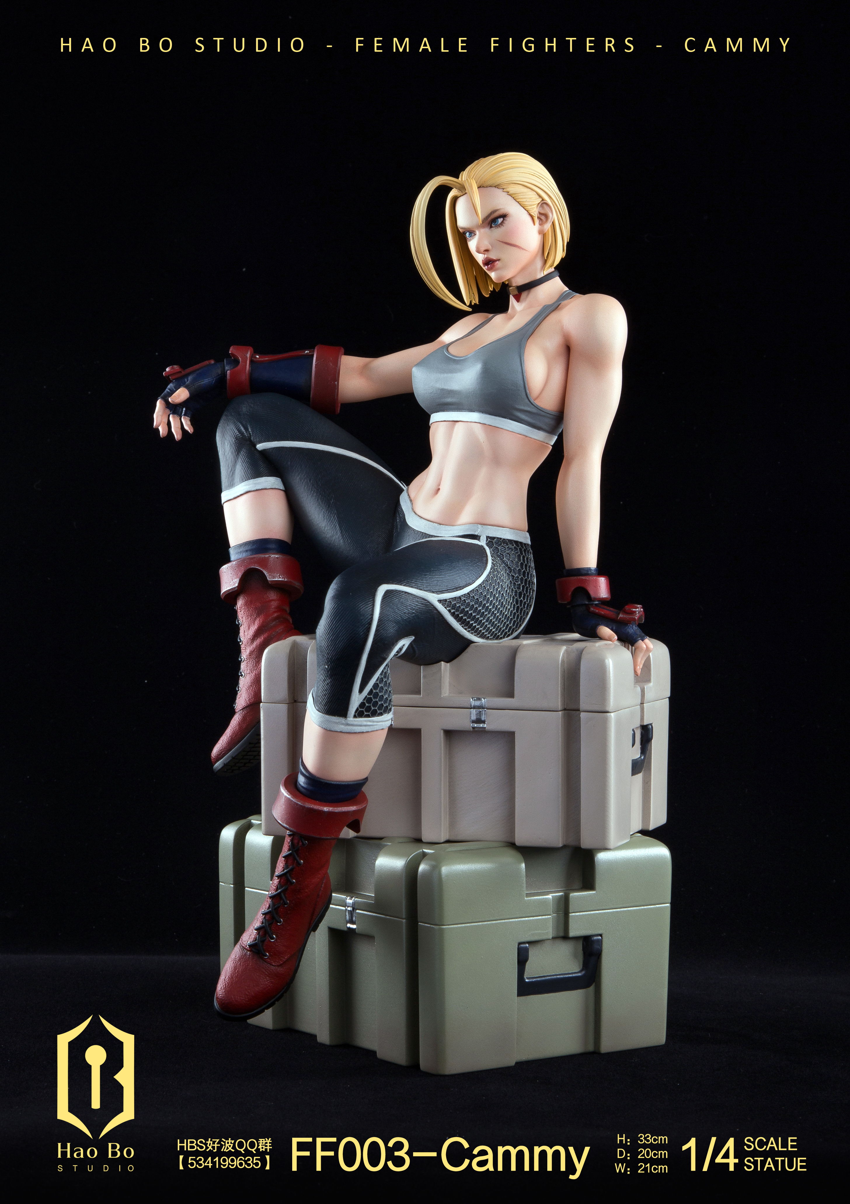 IN-stock HAO BO Studio - Female Fighter Series FF003 Cammy 1/4 Statue(GK) (Adult 18+)